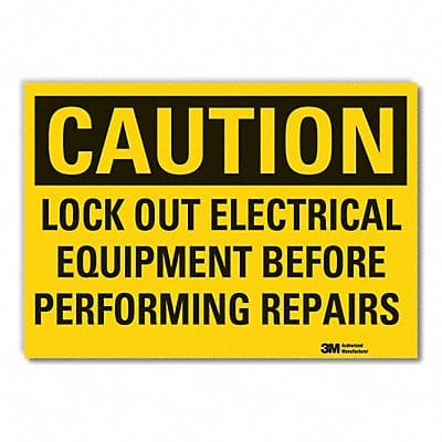 Caution Sign 7inx10in Non-PVC Polymer