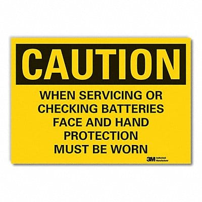 Caution Sign 7inx10in Non-PVC Polymer