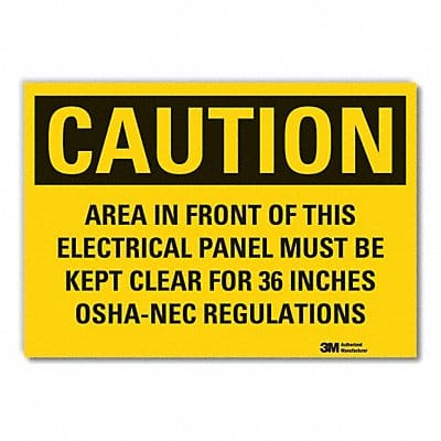 Caution Sign 7inx10in Non-PVC Polymer