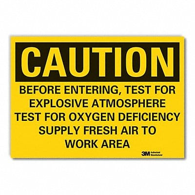 Caution Sign 7in x 10in Non-PVC Polymer