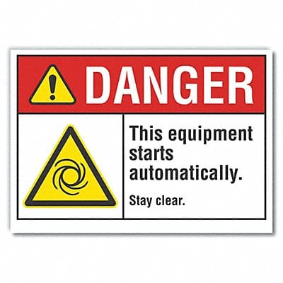 Danger Sign 10inx14in Non-PVC Polymer