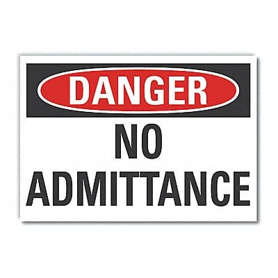 Danger Sign 10in x 14in Non-PVC Polymer