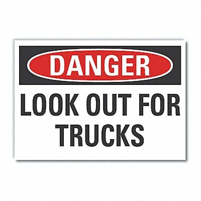 Danger Sign 10inx14in Non-PVC Polymer