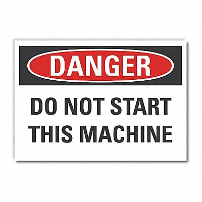 Danger Sign 10in x 14in Non-PVC Polymer