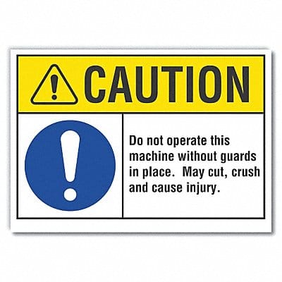 Caution Sign 10inx14in Non-PVC Polymer