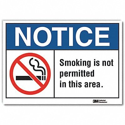 Notice Sign 10inx14in Non-PVC Polymer