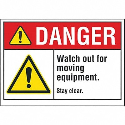 Danger Sign 10inx14in Non-PVC Polymer