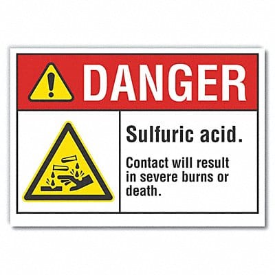Danger Sign 10in x 14in Non-PVC Polymer