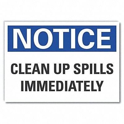 Notice Sign 10 x 14 in Non-PVC Polymer