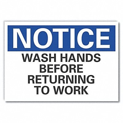 Notice Sign 10in x 14in Non-PVC Polymer