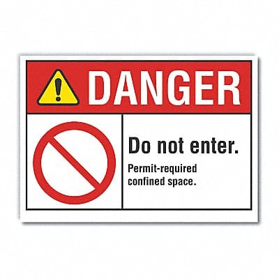 Danger Sign 10in x 14in Non-PVC Polymer