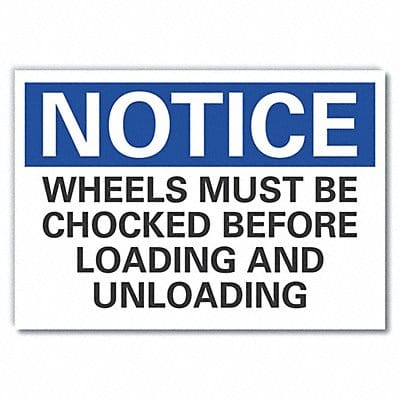 Notice Sign 10in x 14in Non-PVC Polymer