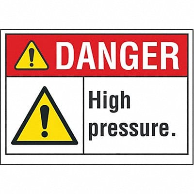 Danger Sign 10in x 14in Non-PVC Polymer