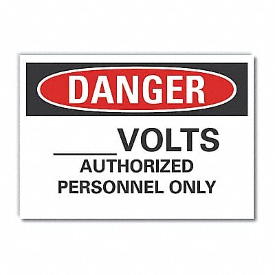 Danger Sign 10in x 14in Non-PVC Polymer