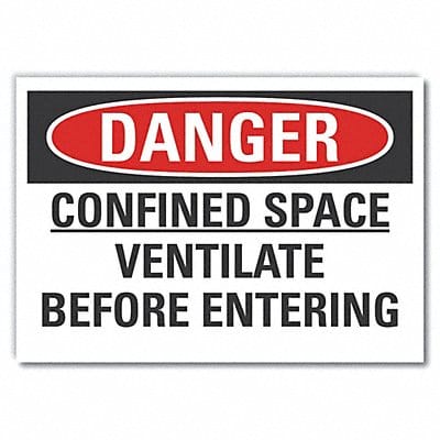 Danger Sign 10in x 14in Non-PVC Polymer