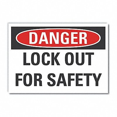 Danger Sign 10in x 14in Non-PVC Polymer