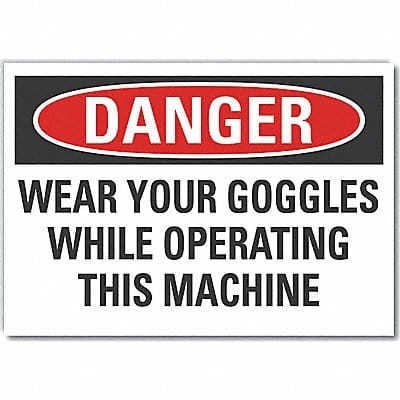 Danger Sign 10in x 14in Non-PVC Polymer