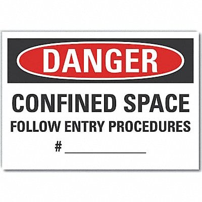 Danger Sign 10in x 14in Non-PVC Polymer