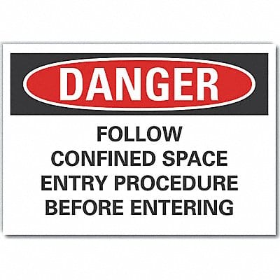 Danger Sign 10inx14in Non-PVC Polymer