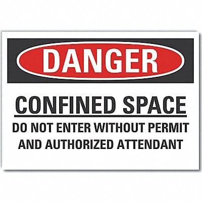Danger Sign 10inx14in Non-PVC Polymer