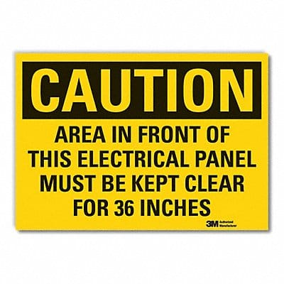 Caution Sign 10inx14in Non-PVC Polymer
