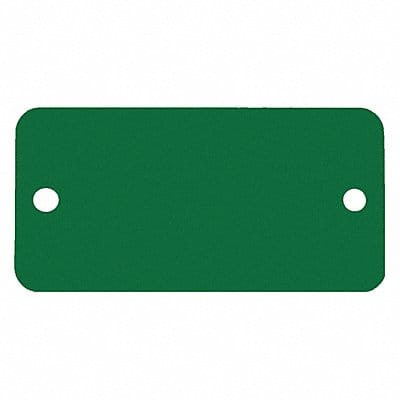 Blank Tag Aluminum 3in H 5in W Green