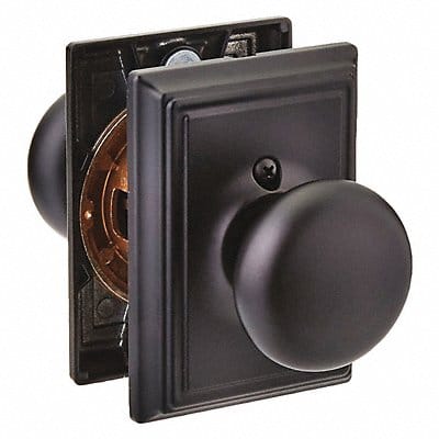 Knob Lockset Black Powder Coat Passage