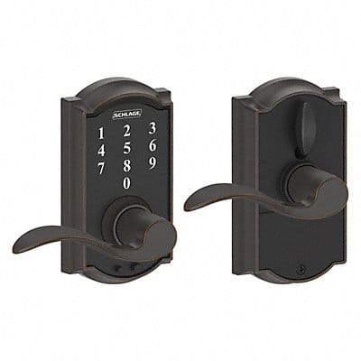 Electronic Lock Lever Antique Bronze