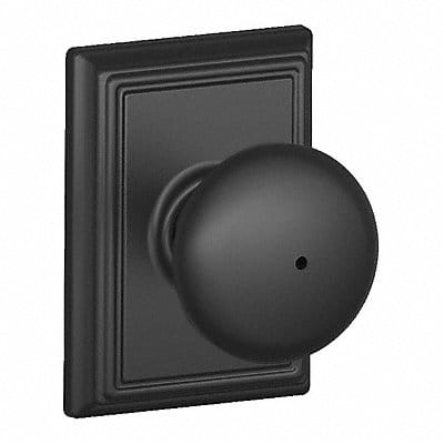 Knob Lockset Black Powder Coat Privacy