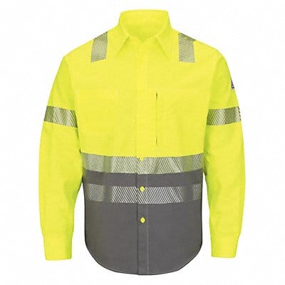 J6794 Flame-Resistant Collared Shirt L Yl/Gy