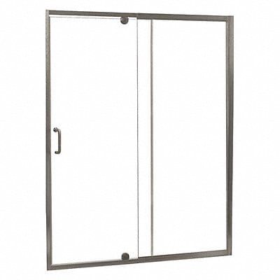 Shower Door Brush Nickel Pivot 69 in