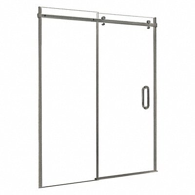 Shower Door Brush Nickel Sngl Slid 76in