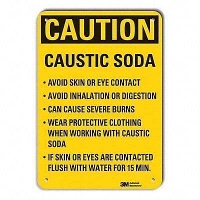 Caution Sign 14 in x 10 in Plastic