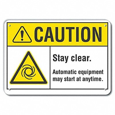 Caution Sign 10 inx14 in Plastic