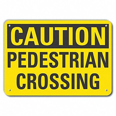 Pedestrian Traffic Sign 10inx14in Plastc