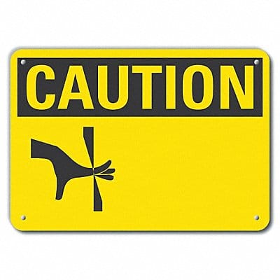 Caution Sign Blank 10 in x 14 in Plastic