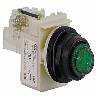 Push to Test Pilot Light Green Incand Push to Test Pilot Light Green Incand