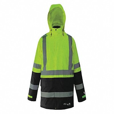 Rain Jacket Class 3 Type R Blk/Ylw 2XL
