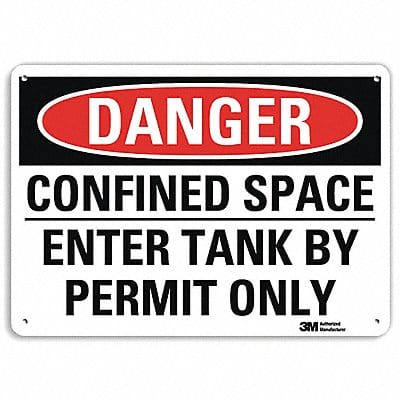 Danger Sign 10 in x 14 in Aluminum