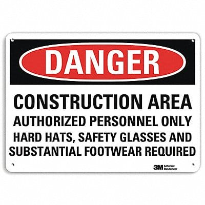 Danger Sign 10 inx14 in Aluminum