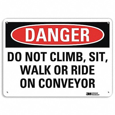 Danger Sign 10 in x 14 in Aluminum