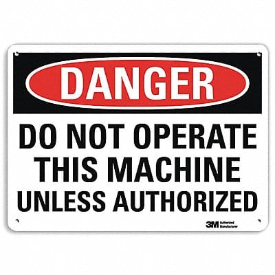 Danger Sign 10 in x 14 in Aluminum