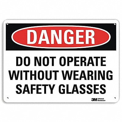 Danger Sign 10 in x 14 in Aluminum