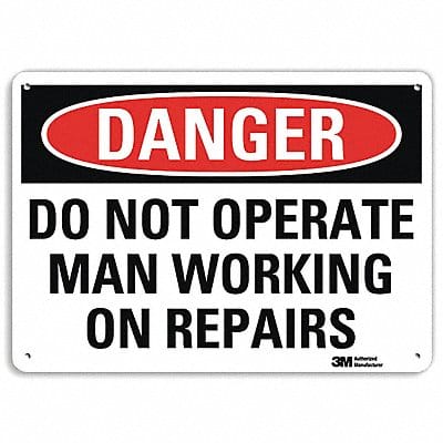 Danger Sign 10 in x 14 in Aluminum