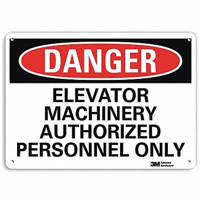 Danger Sign 10 in x 14 in Aluminum
