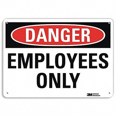Danger Sign 10 inx14 in Aluminum