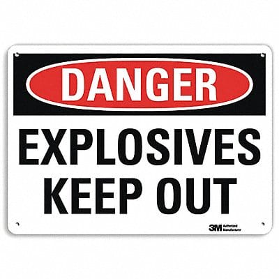 Danger Sign 10 in x 14 in Aluminum