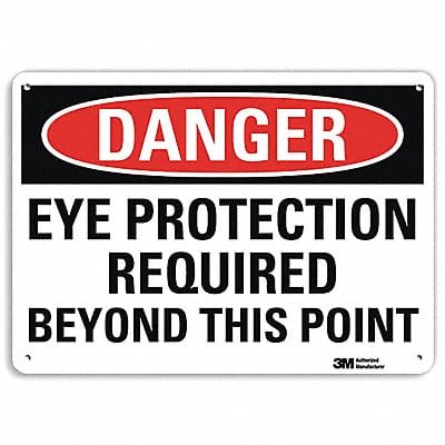 Danger Sign 10 in x 14 in Aluminum
