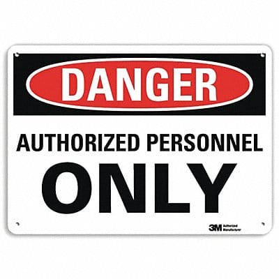 Danger Sign 10 inx14 in Aluminum