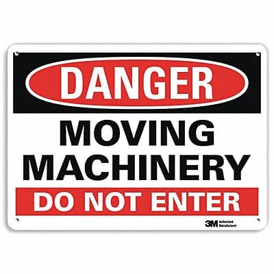 Danger Sign 10 inx14 in Aluminum